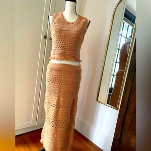 2 piece shirt and dress sweater set